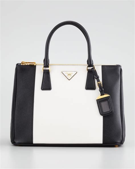 black and white prada bag